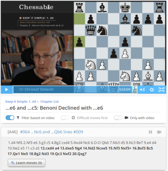 quick search in chess explorer