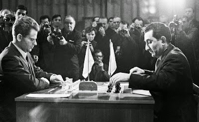 Boris Spassky at the Amsterdam Interzonal, 1964.